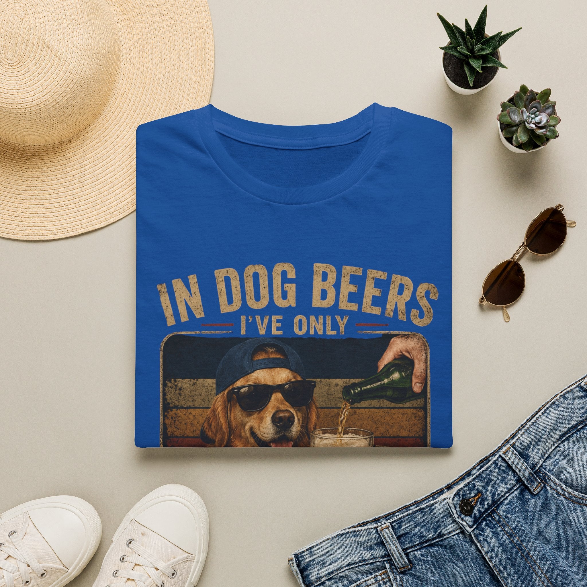 In Dog Beers I've Only Had One Funny Dog Beer Graphic Tee