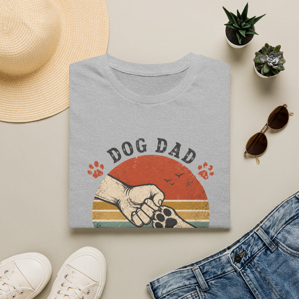 Dog Dad T-Shirt — Retro "Dog Dad" Paw Print Tee (The Man The Myth The Snack Dealer)