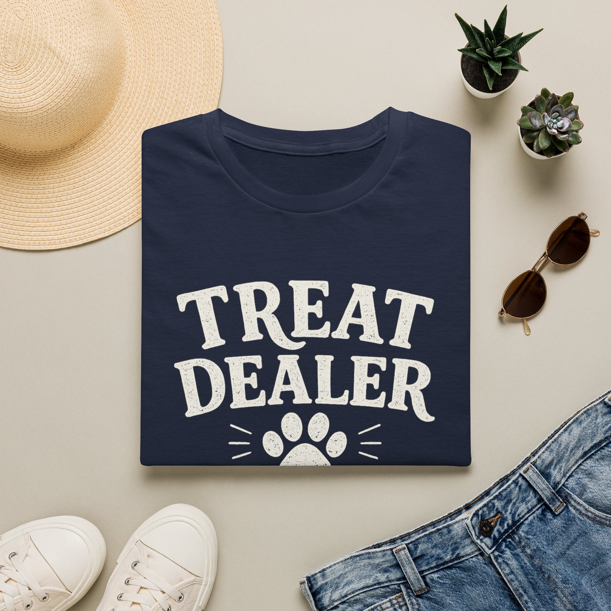 Treat Dealer T-Shirt — Funny Pet Treats Paw Print Tee for Dog & Cat Lovers