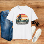Bigfoot's Best Friend Retro Sunset Tee