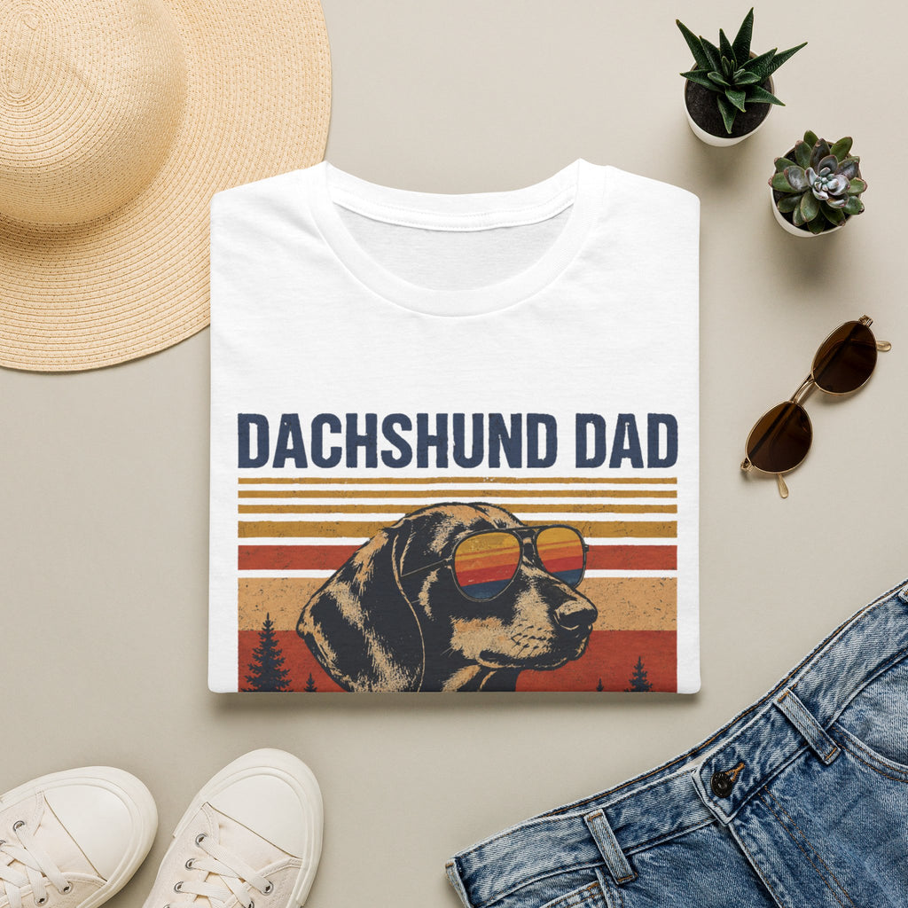 Dachshund Dad T-Shirt — Retro Sunglasses Sausage Dog Tee