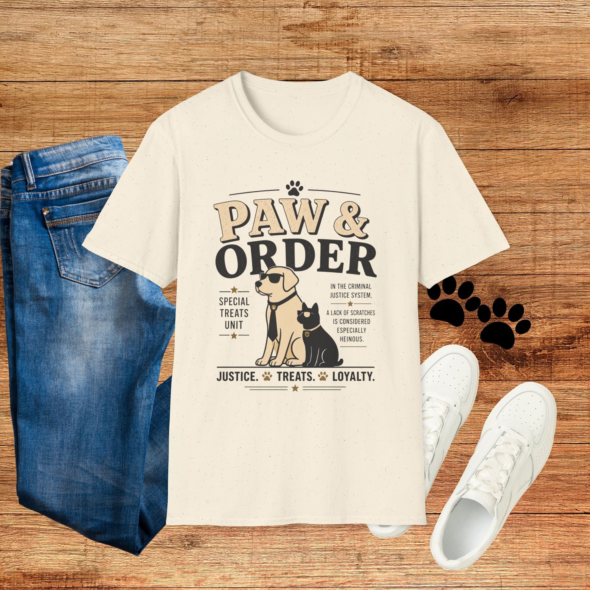 Paw & Order Dog T-Shirt — Funny Canine Pun Tee for Dog Lovers
