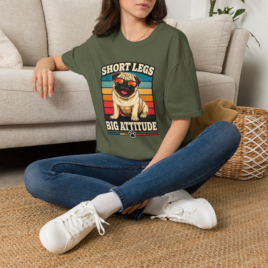 Pug T-Shirt — Short Legs, Big Attitude Retro Dog Tee