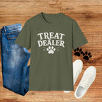 Treat Dealer T-Shirt — Funny Pet Treats Paw Print Tee for Dog & Cat Lovers