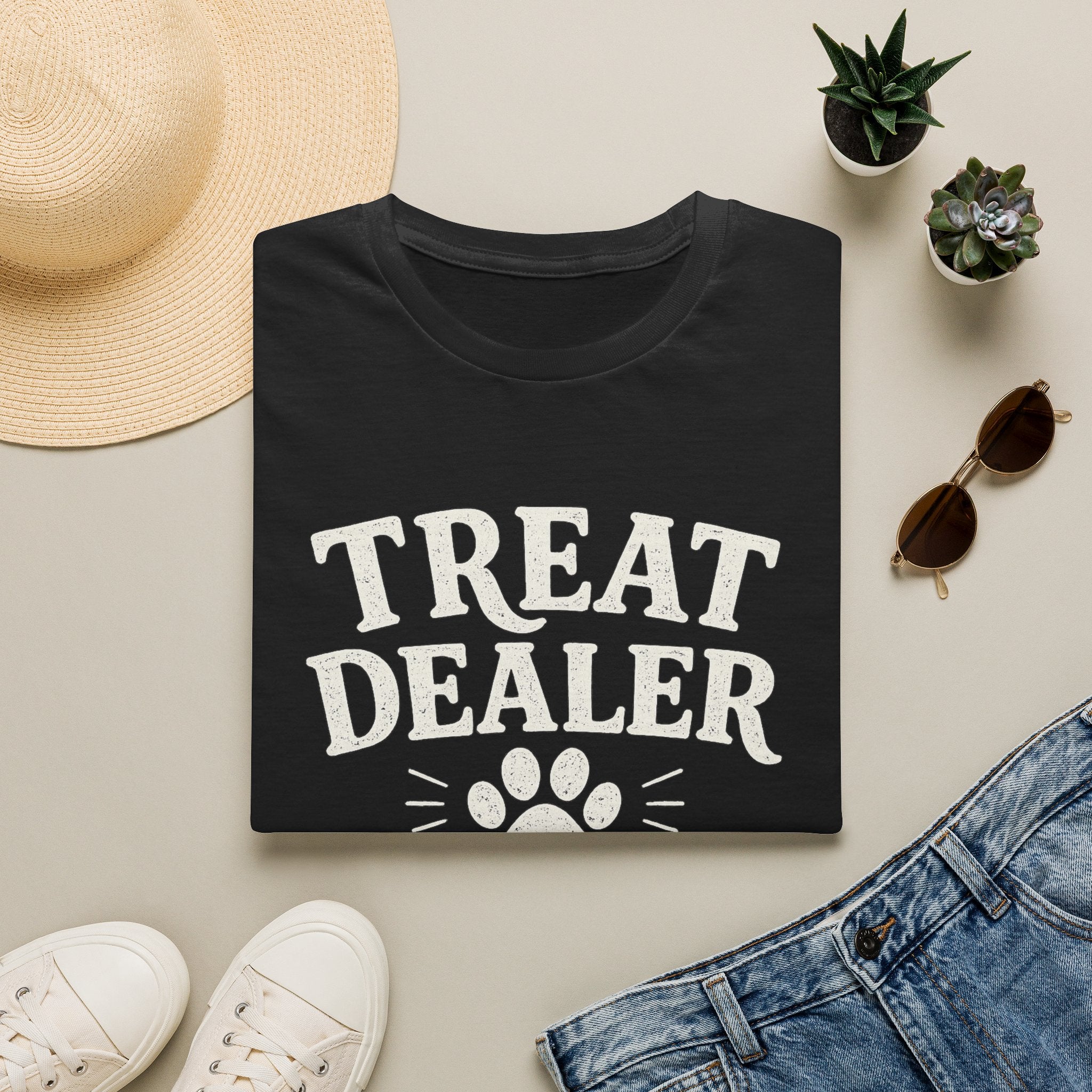 Treat Dealer T-Shirt — Funny Pet Treats Paw Print Tee for Dog & Cat Lovers