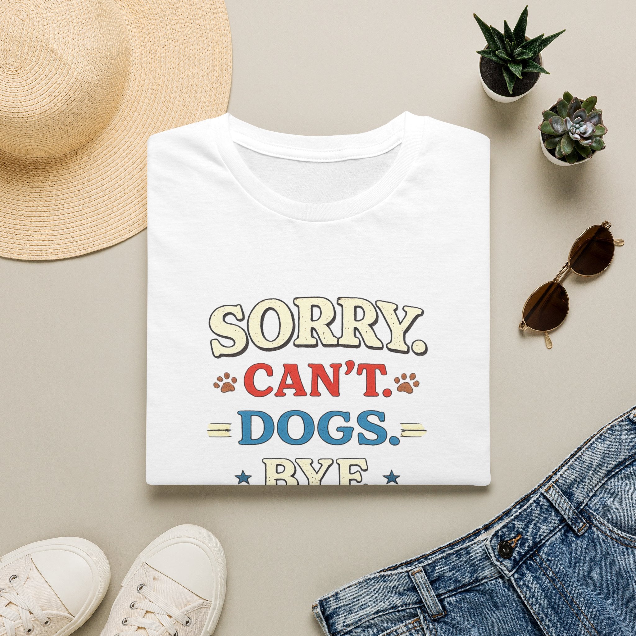 Sorry Can’t — Dogs Bye T-Shirt