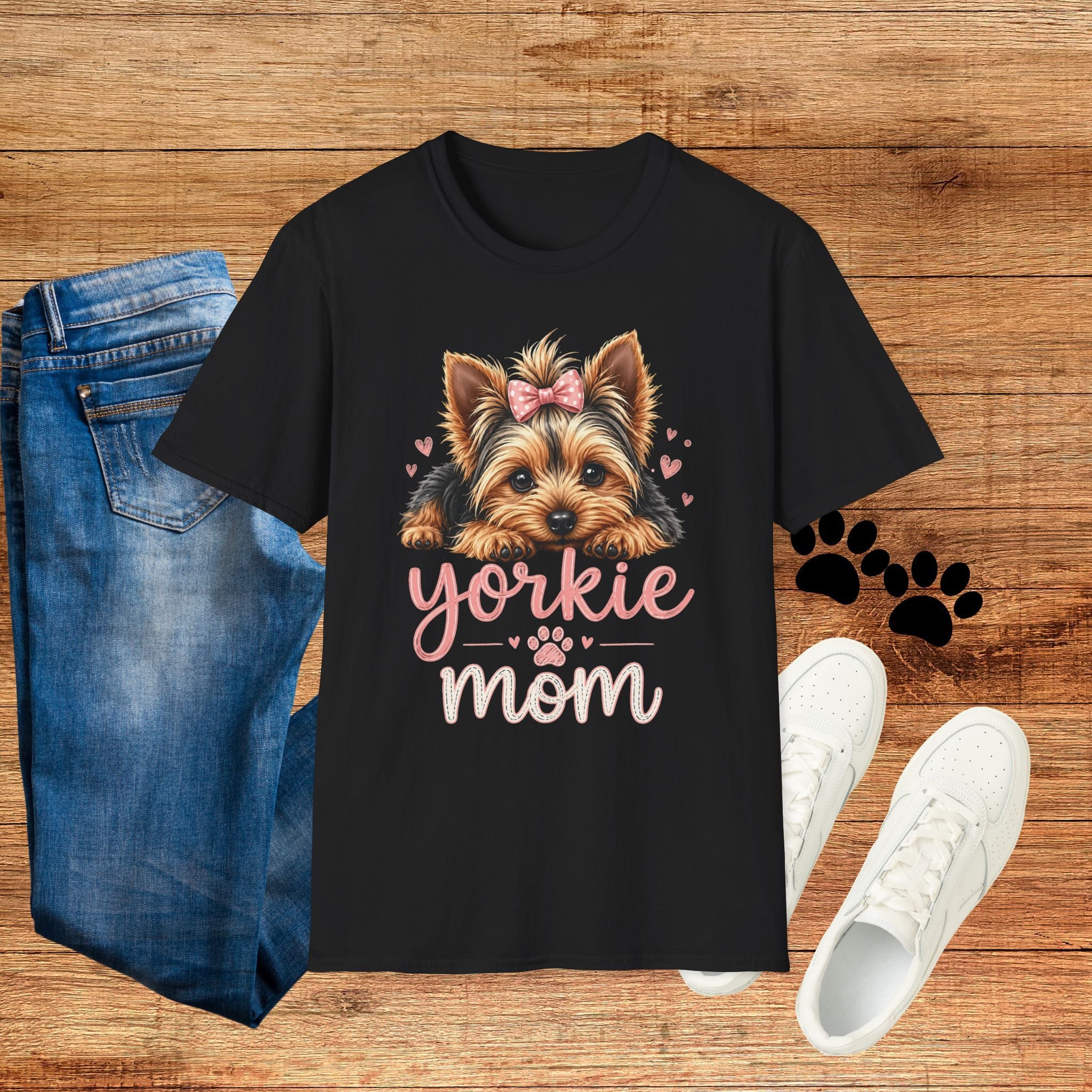 Yorkie Mom T-Shirt — Cute Yorkshire Terrier Puppy Tee