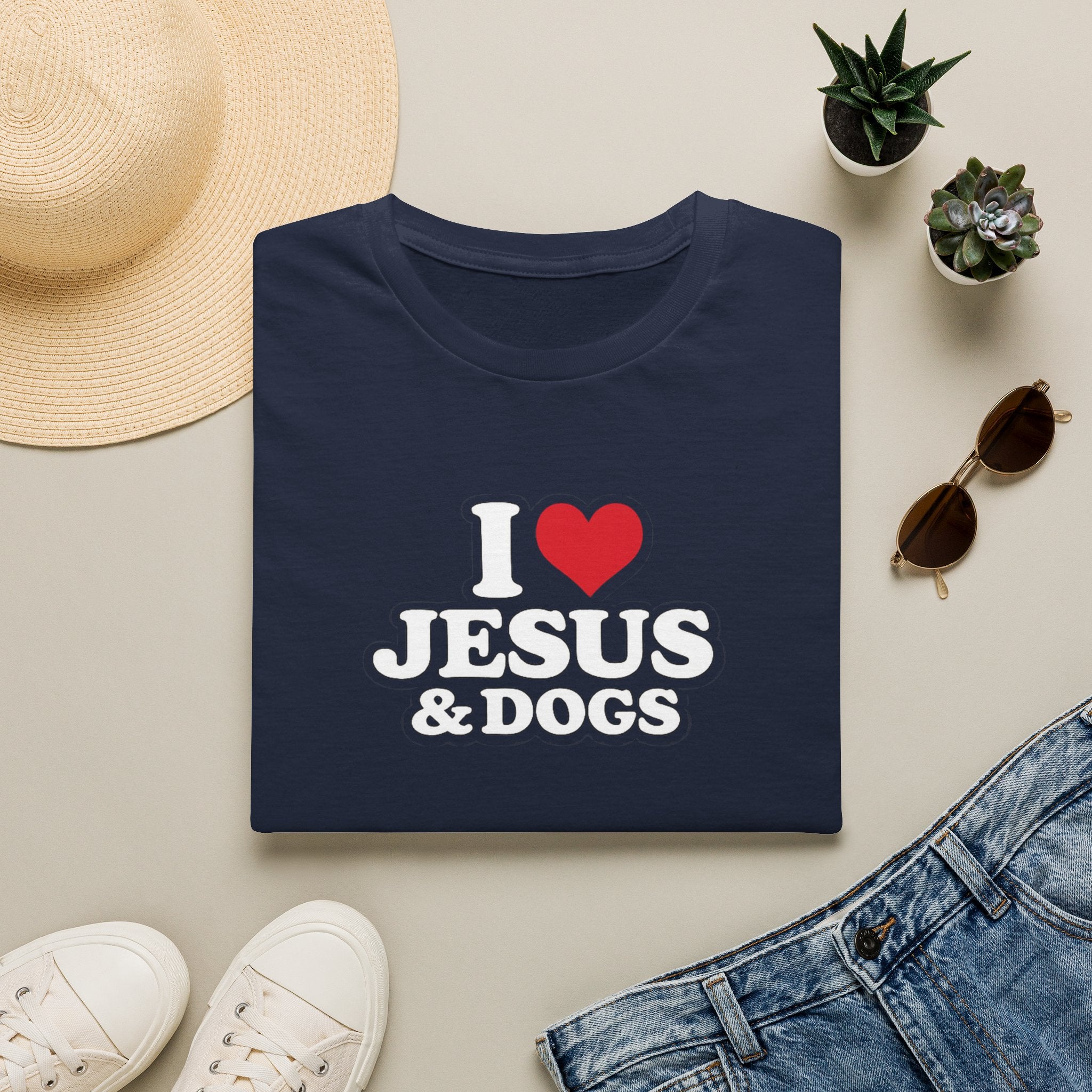 I  Love Jesus & Dogs T-Shirt – Christian Dog Lover Tee