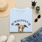 Whippet Dog Mom T-Shirt — Cute Whippet Portrait & Heart Graphic