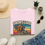 Dachshund Short Legs, Big Attitude Retro Stripe T-Shirt