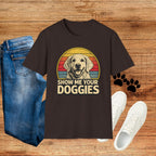 Retro "Show Me Your Doggies" Golden Retriever Tee