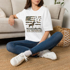 Duck Hunting American Flag T-Shirt — Local Southern Boy Retriever Design