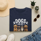 Dogs Are My Favorite People Cute Paw Print Dog Lover Tee