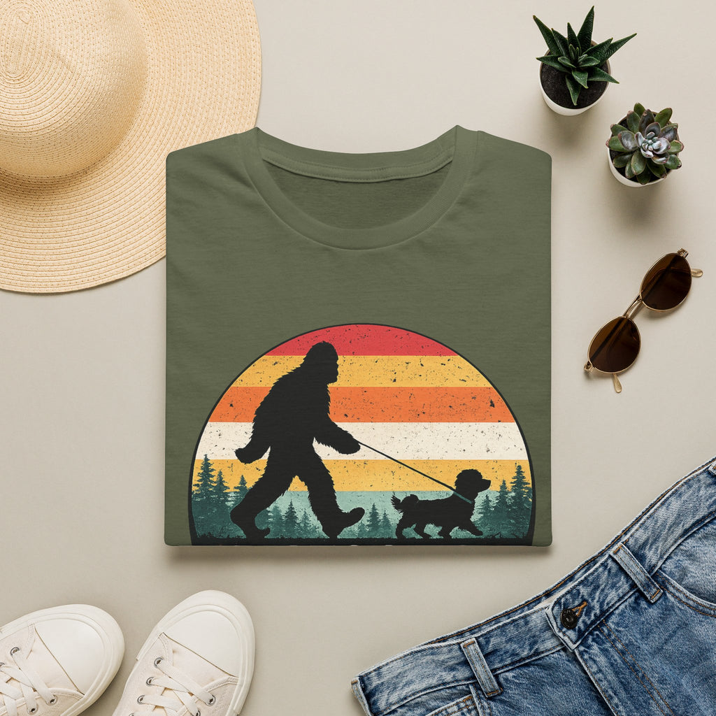 Bigfoot's Best Friend Retro Sunset Tee