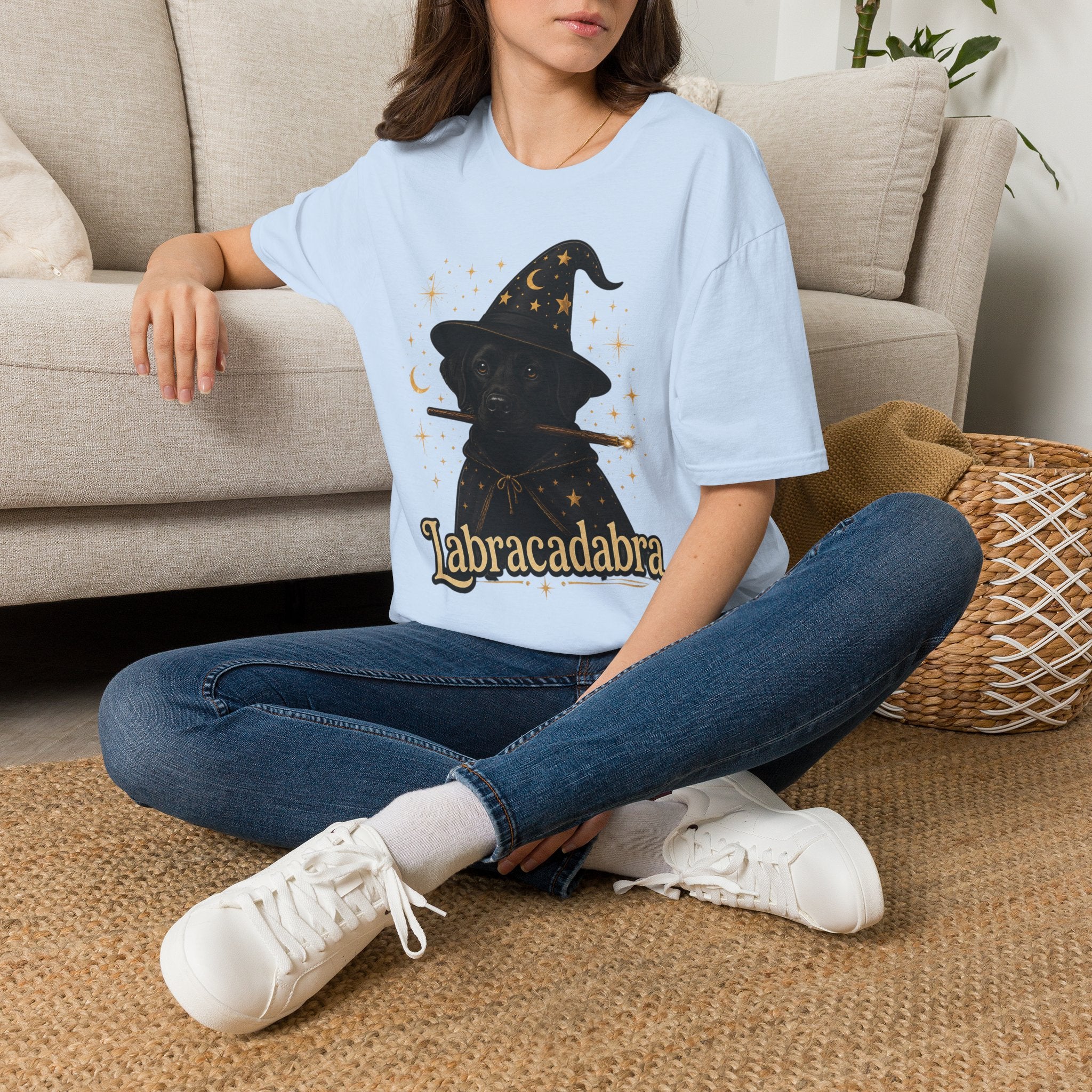Labracadabra T-Shirt — Witch Hat Black Lab Halloween Tee