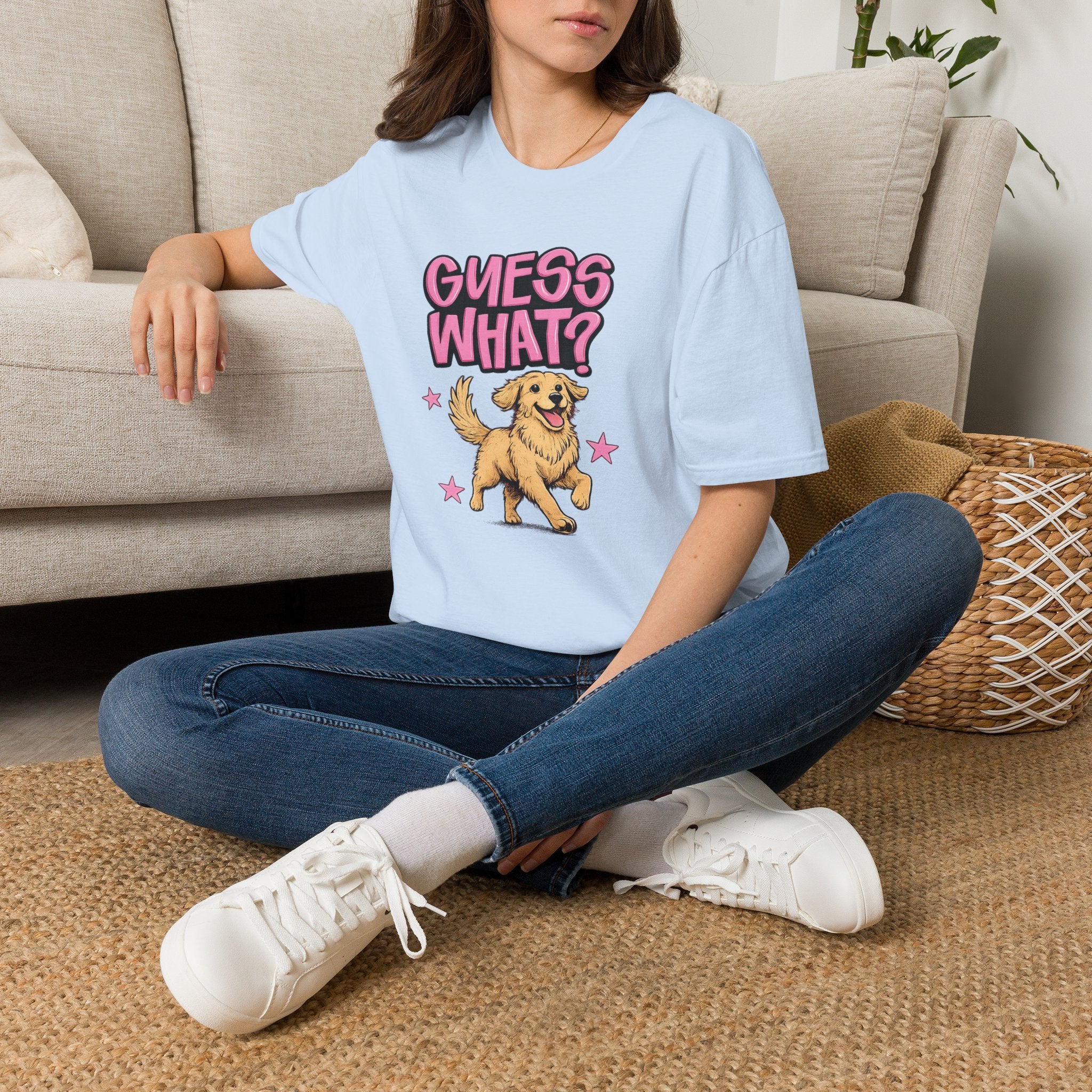Guess What? Golden Retriever T-Shirt — Cute Dog Graphic Tee