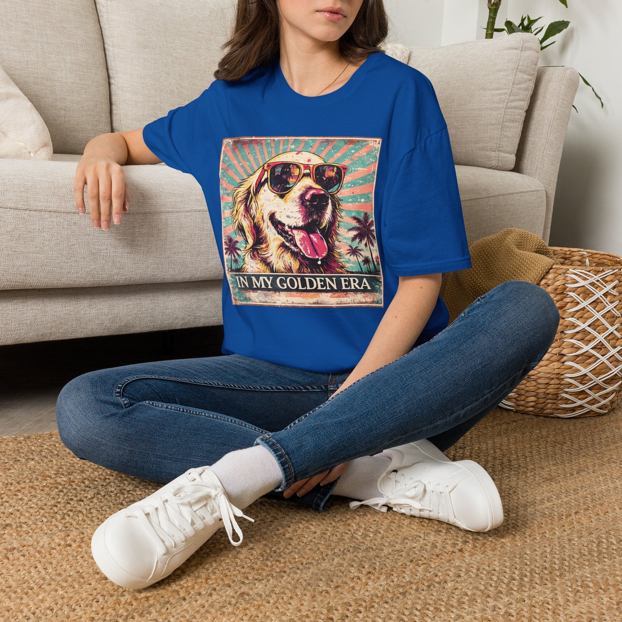 Golden Retriever Retro Tee — "In My Golden Era" Graphic T-Shirt