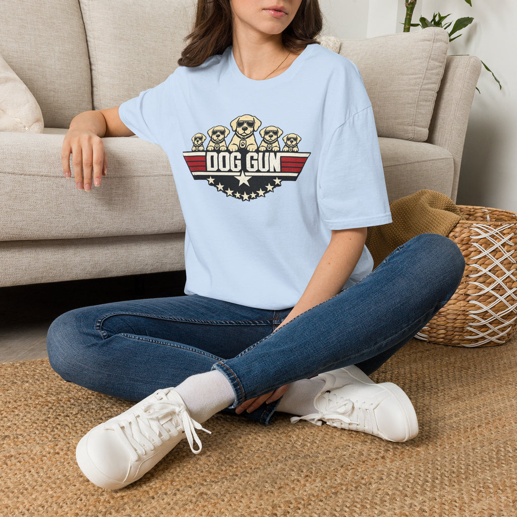 Dog Gun T-Shirt — Retro Patriotic Puppy Graphic Tee