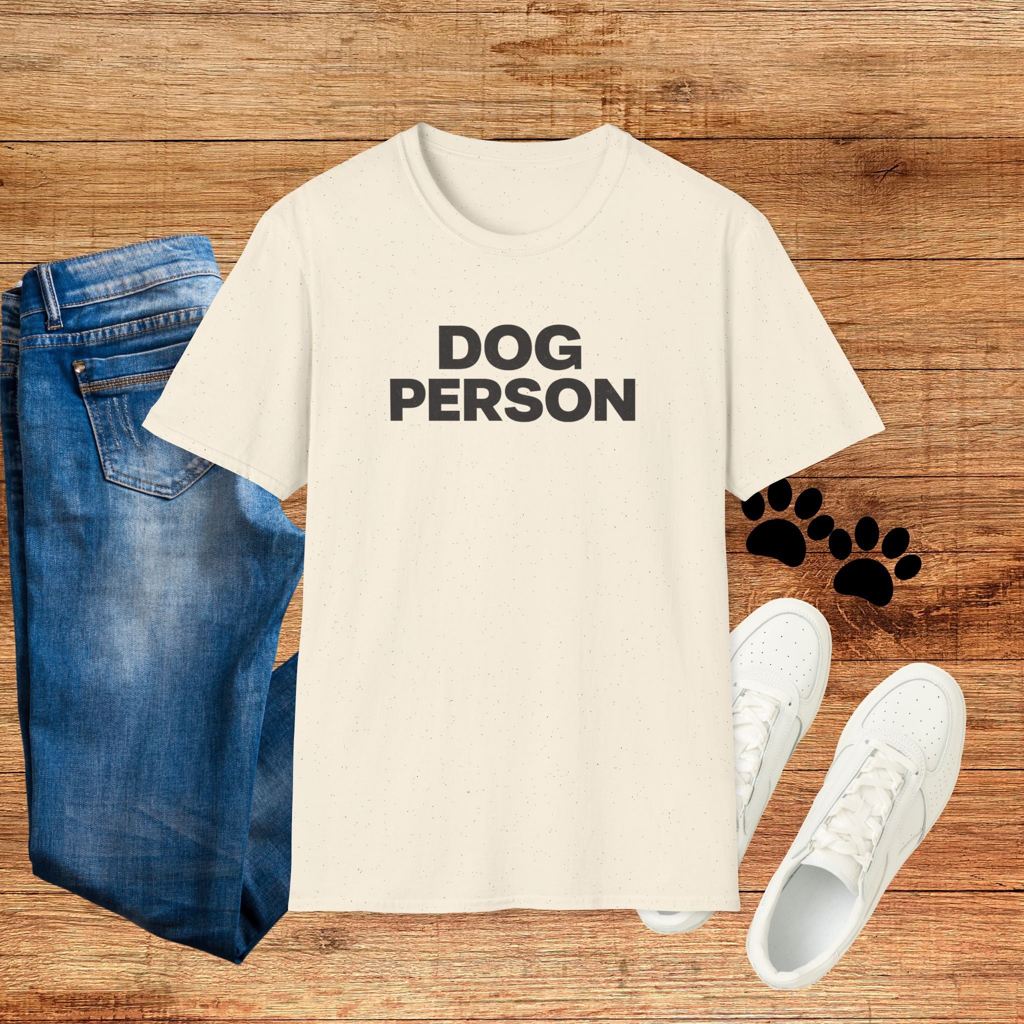 Dog Person T-Shirt — Bold Text Graphic Tee for Dog Lovers