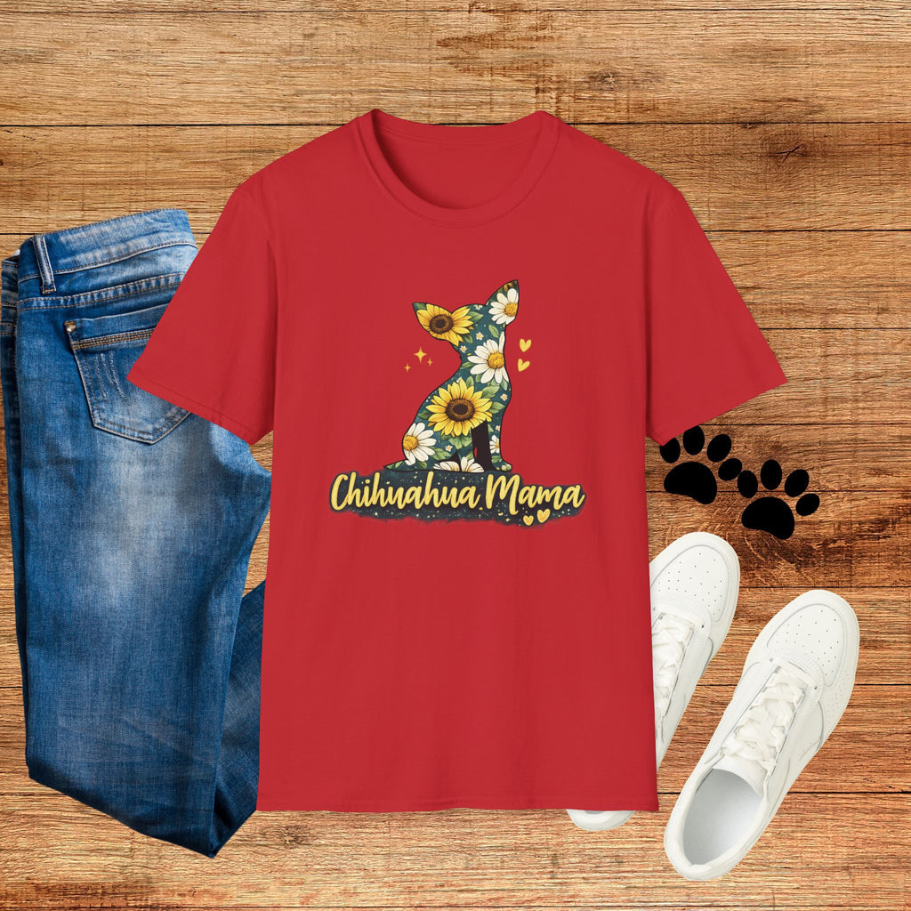 Sunflower Chihuahua Mama T-Shirt