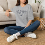 Life Happens Dogs Help Minimalist Dog Lover Tee