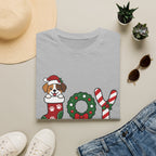 Christmas Joy Dog T-Shirt — Cute Puppy in Stocking & Candy Cane Holiday Tee