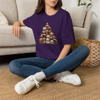 Christmas Dog Tree T-Shirt — Cute Holiday Puppies Pyramid Graphic Tee