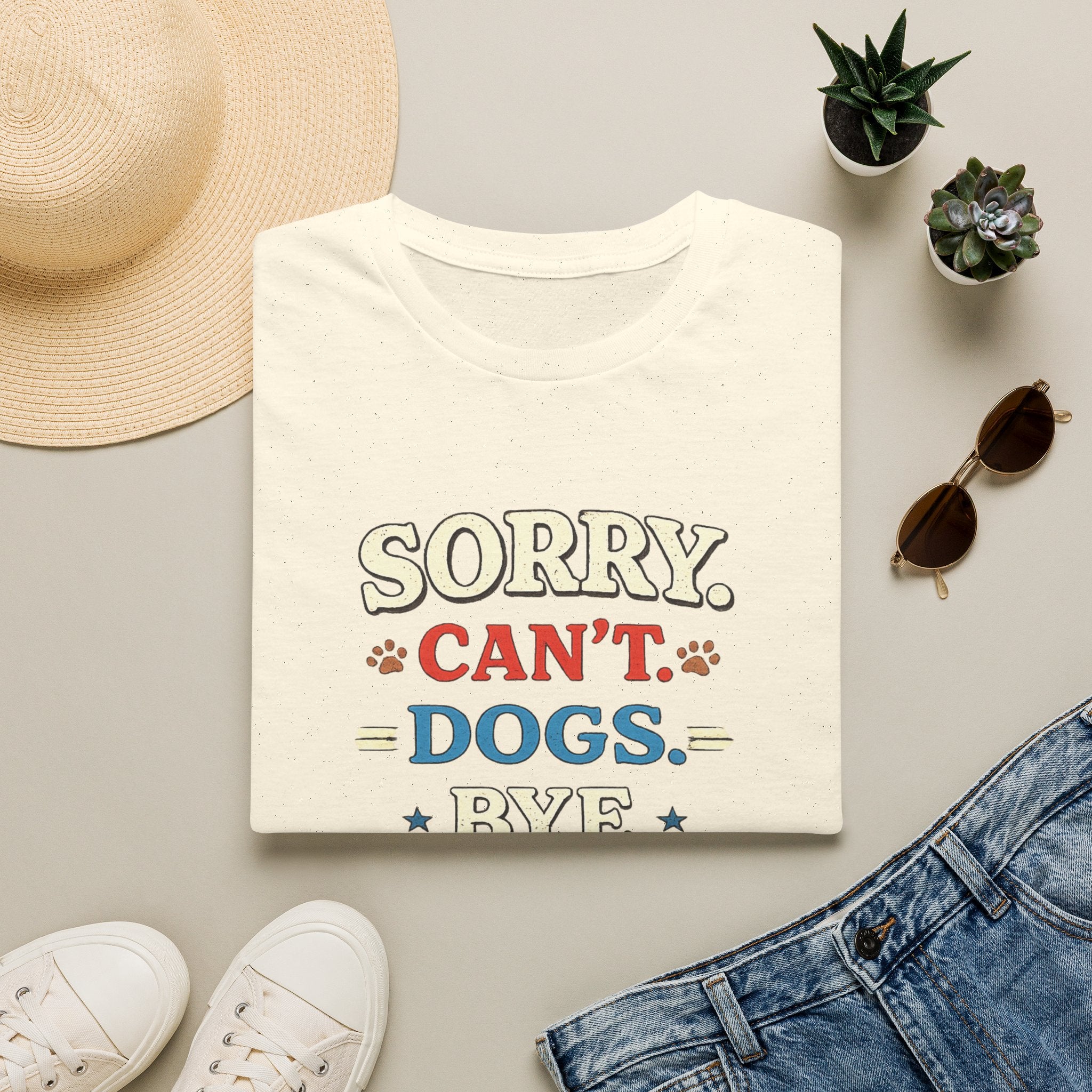 Sorry Can’t — Dogs Bye T-Shirt