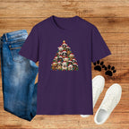 Christmas Dog Tree T-Shirt — Cute Holiday Puppies Pyramid Graphic Tee