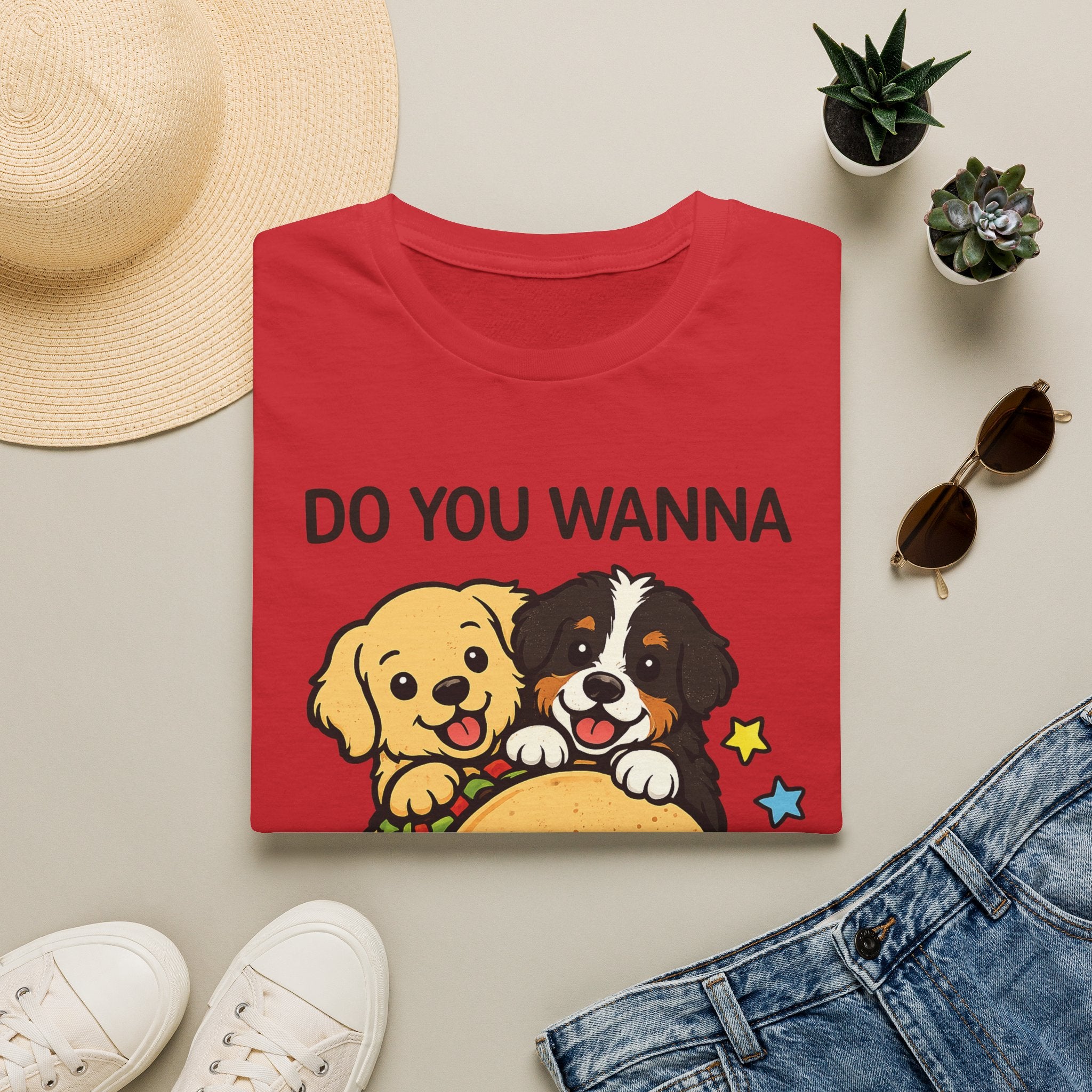Do You Wanna Taco 'Bout It? Cute Puppy Taco Graphic Tee