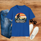 Bigfoot's Best Friend Retro Sunset Tee