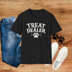 Treat Dealer T-Shirt — Funny Pet Treats Paw Print Tee for Dog & Cat Lovers