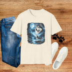 Wolf Moon T-Shirt — Majestic Husky Forest Night Tee