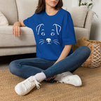 Cute Puppy Face T-Shirt — Minimal Dog Graphic Tee for Dog Lovers