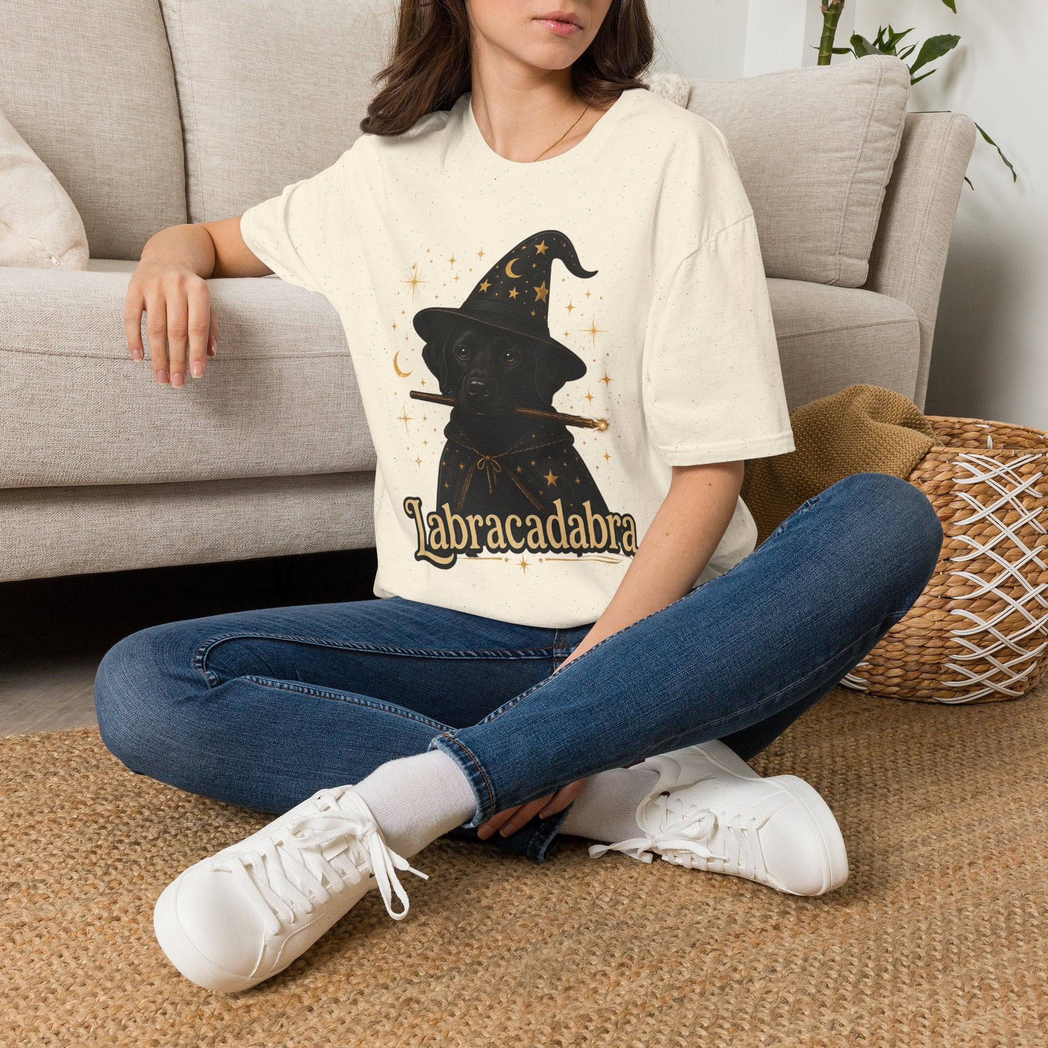 Labracadabra T-Shirt — Witch Hat Black Lab Halloween Tee