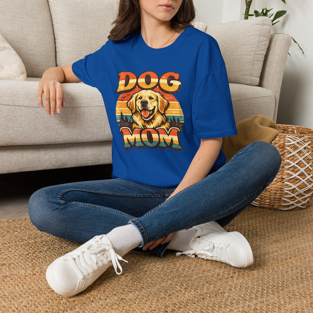 Dog Mom T-Shirt — Retro Golden Retriever Tee