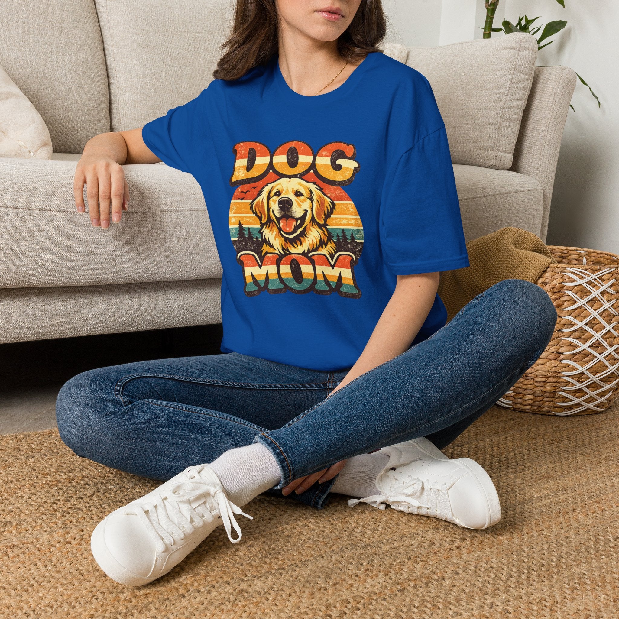 Dog Mom T-Shirt — Retro Golden Retriever Tee