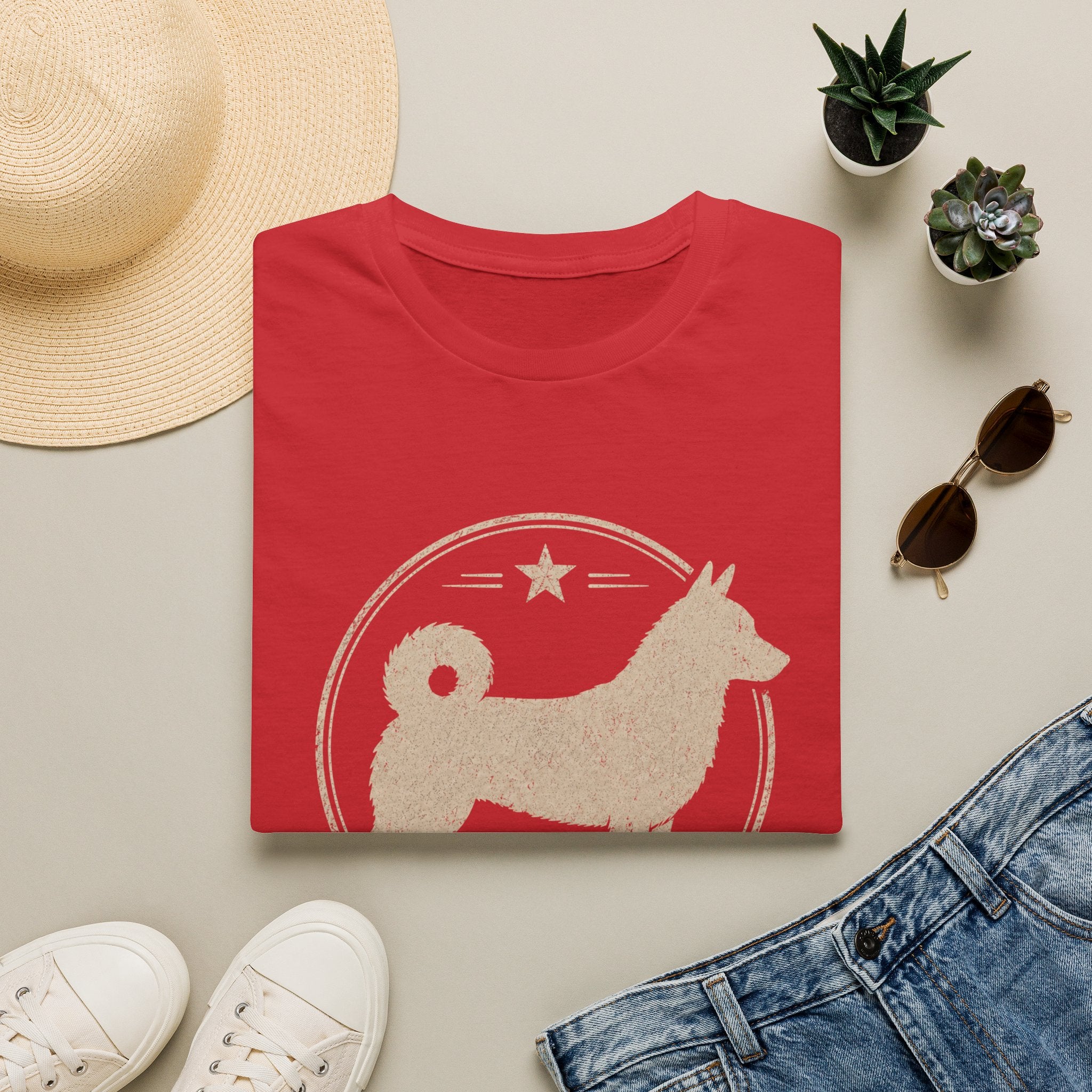 Swedish Vallhund Tee — Vintage Circle Logo Shirt for Dog Lovers