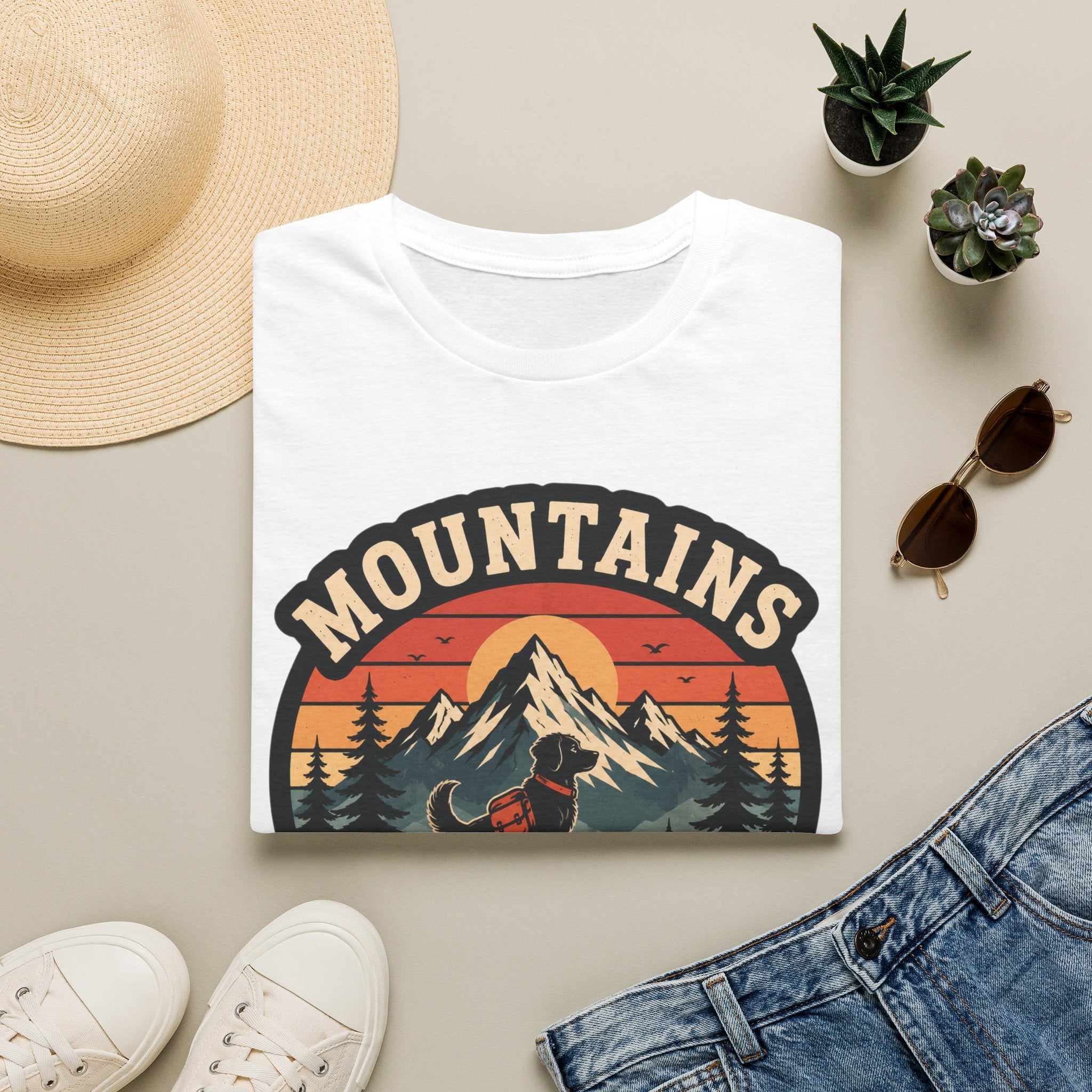 Mountains Aren't Just Funny They're Hill Areas T-Shirt — Retro Hiking Graphic Tee