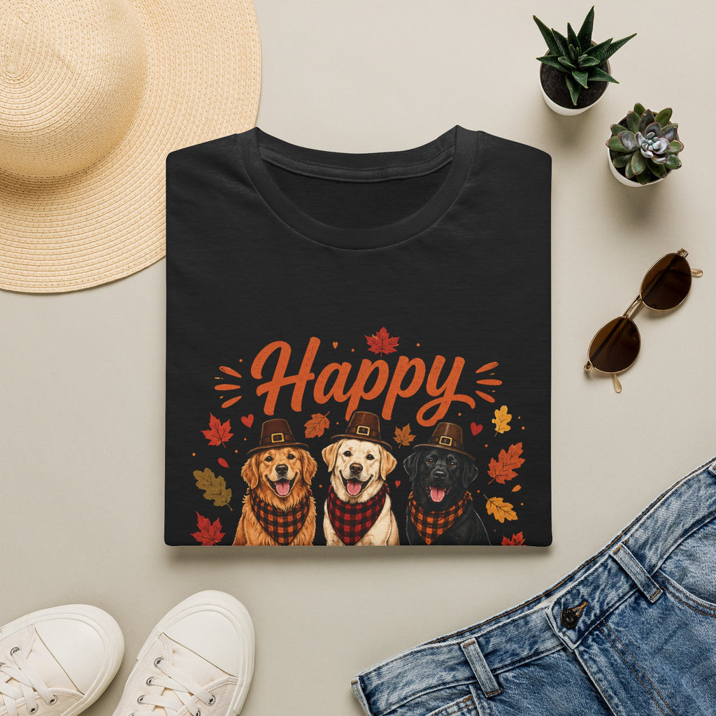 Dogsgiving T-Shirt — "Happy Dogsgiving" Thanksgiving Puppy Graphic Tee