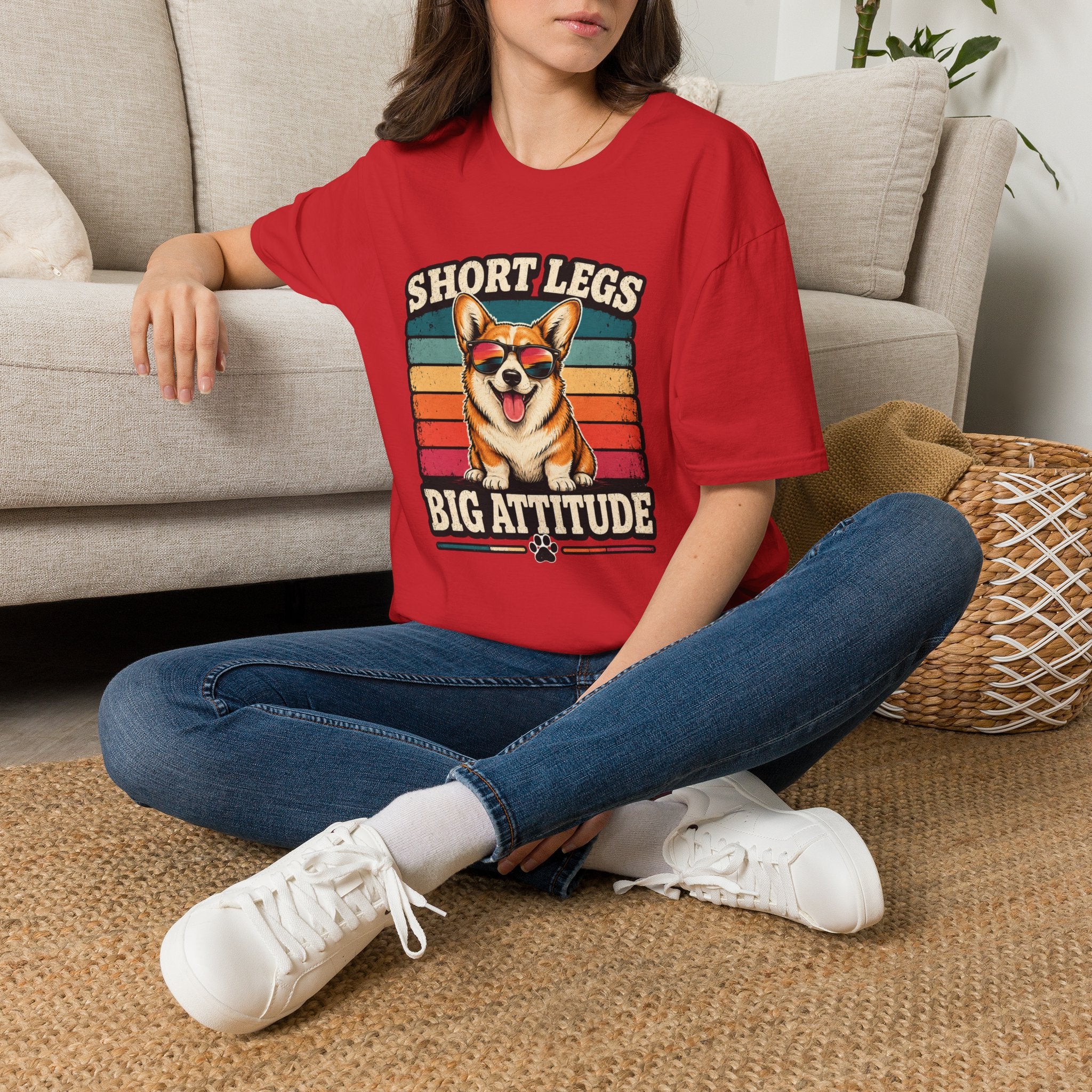 Corgi 'Short Legs, Big Attitude' T-Shirt