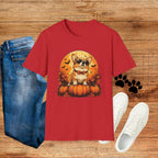 Halloween Corgi Tee — Cool Sunglasses Dog on Pumpkin Graphic T-Shirt