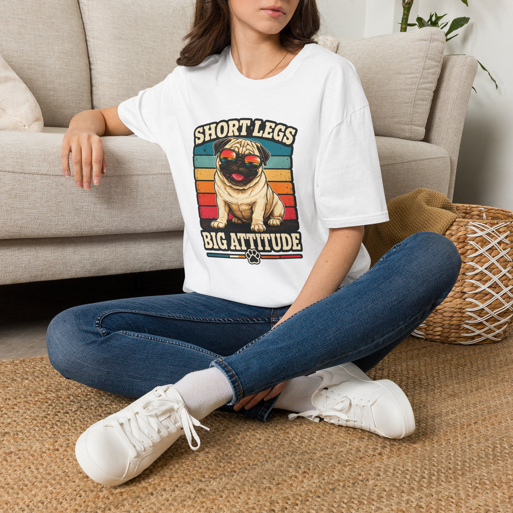 Pug T-Shirt — Short Legs, Big Attitude Retro Dog Tee
