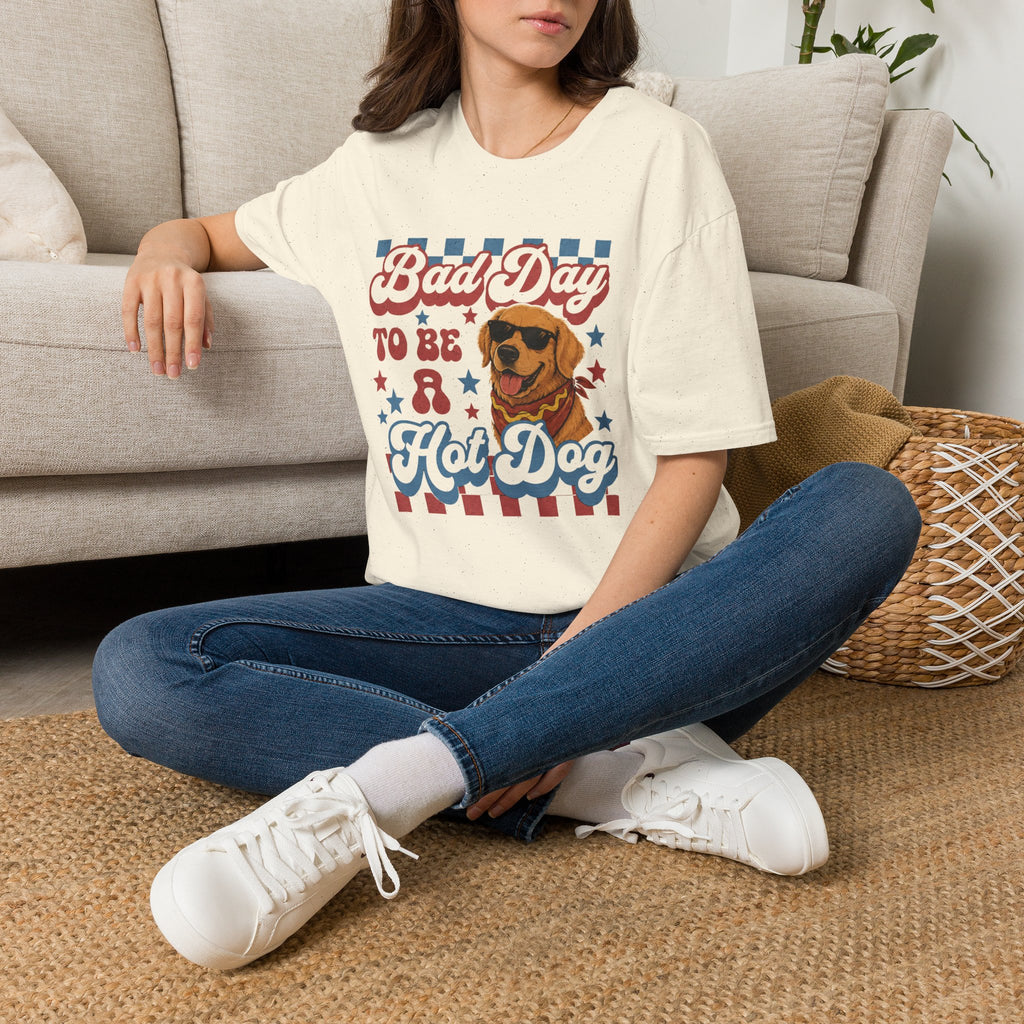 Bad Day to Be a Hot Dog T-Shirt — Retro Patriotic Dog Graphic Tee