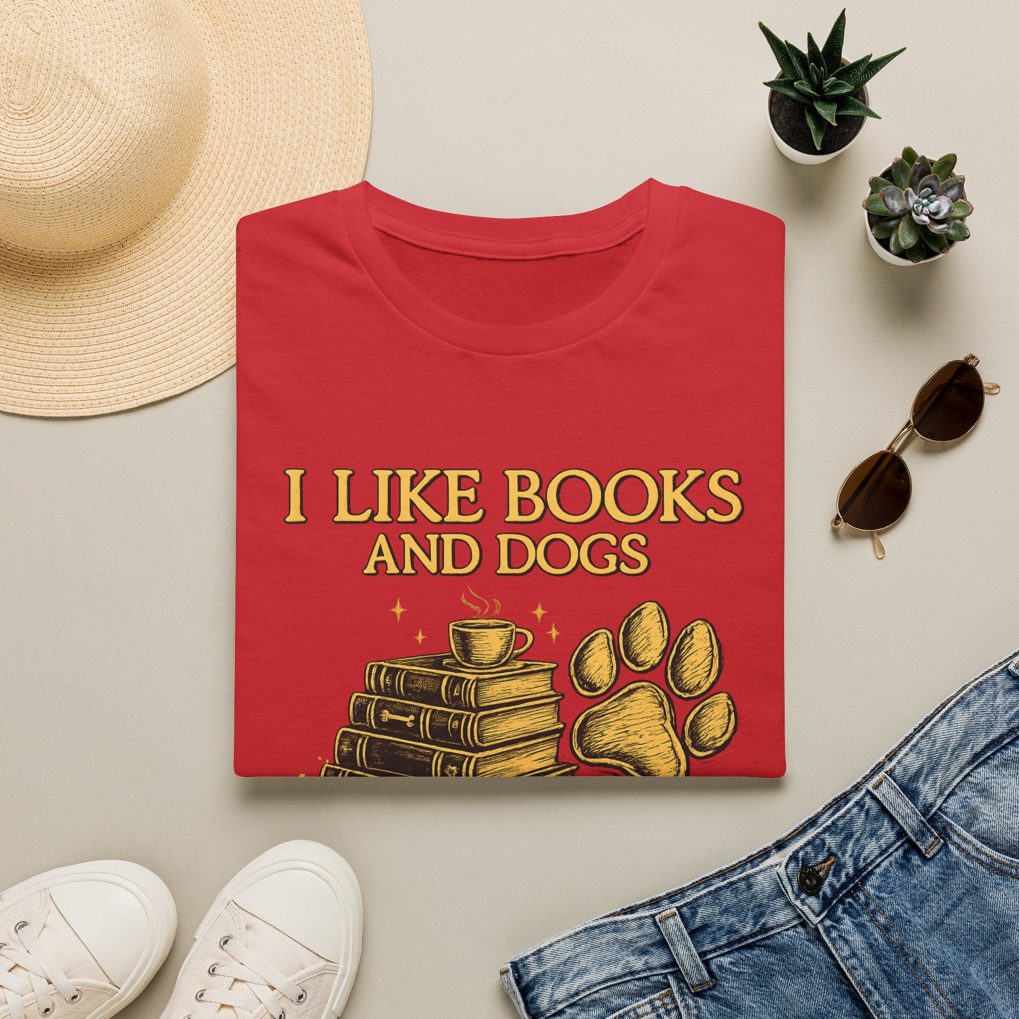 I Like Books and Dogs Graphic Tee (and Maybe 3 People)