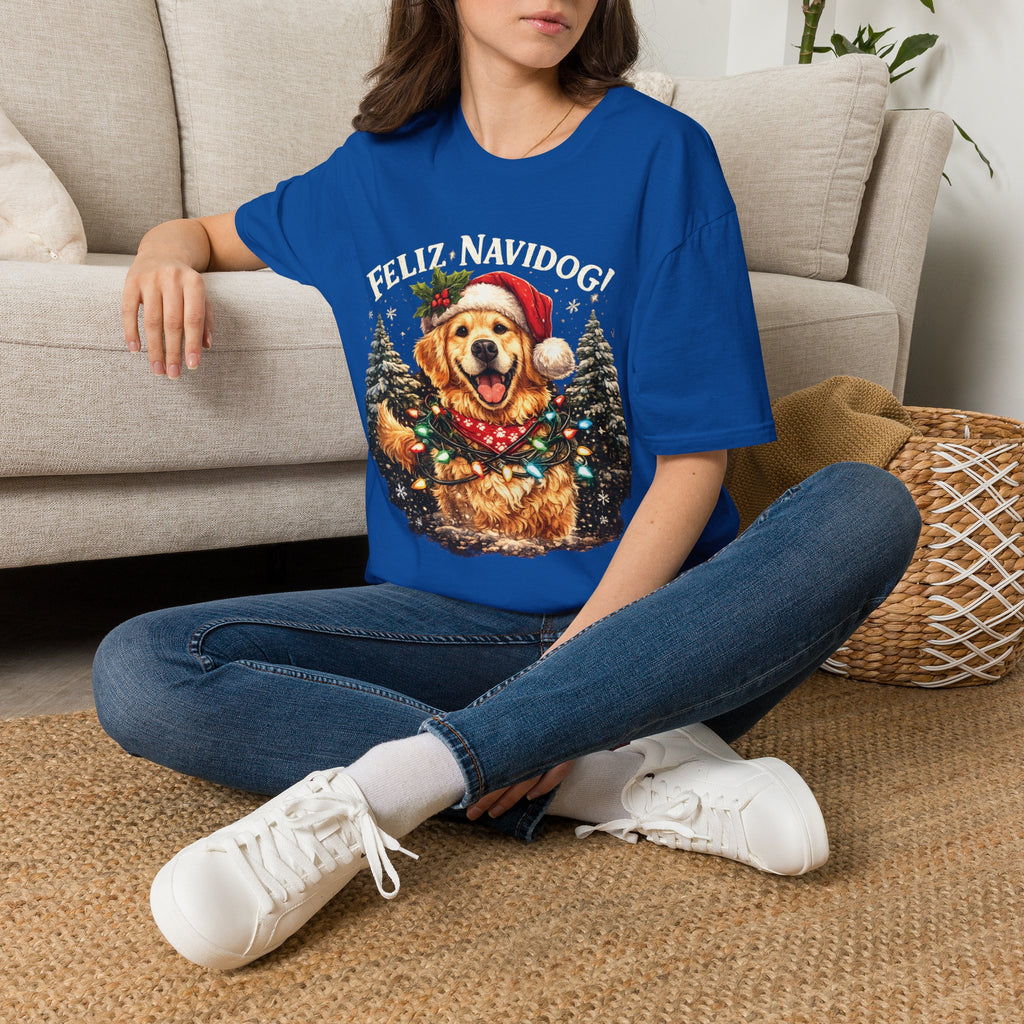 Feliz Navidog! Golden Retriever Holiday Tee