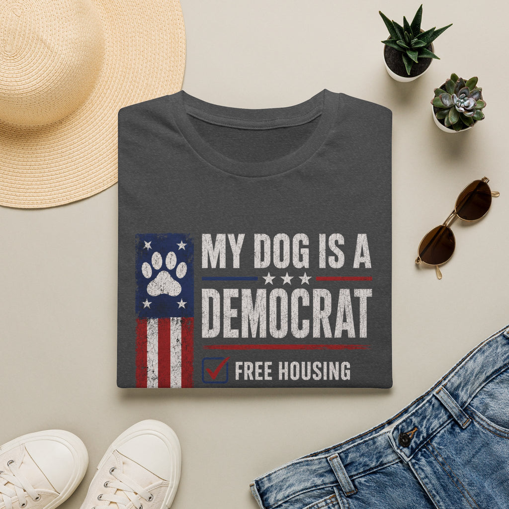 My Dog Is A Democrat T-Shirt — Patriotic Funny Political Dog Owner Tee