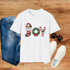 Christmas Joy Dog T-Shirt — Cute Puppy in Stocking & Candy Cane Holiday Tee