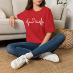 Dog Heartbeat T-Shirt — Paw Print ECG Design for Dog Lovers