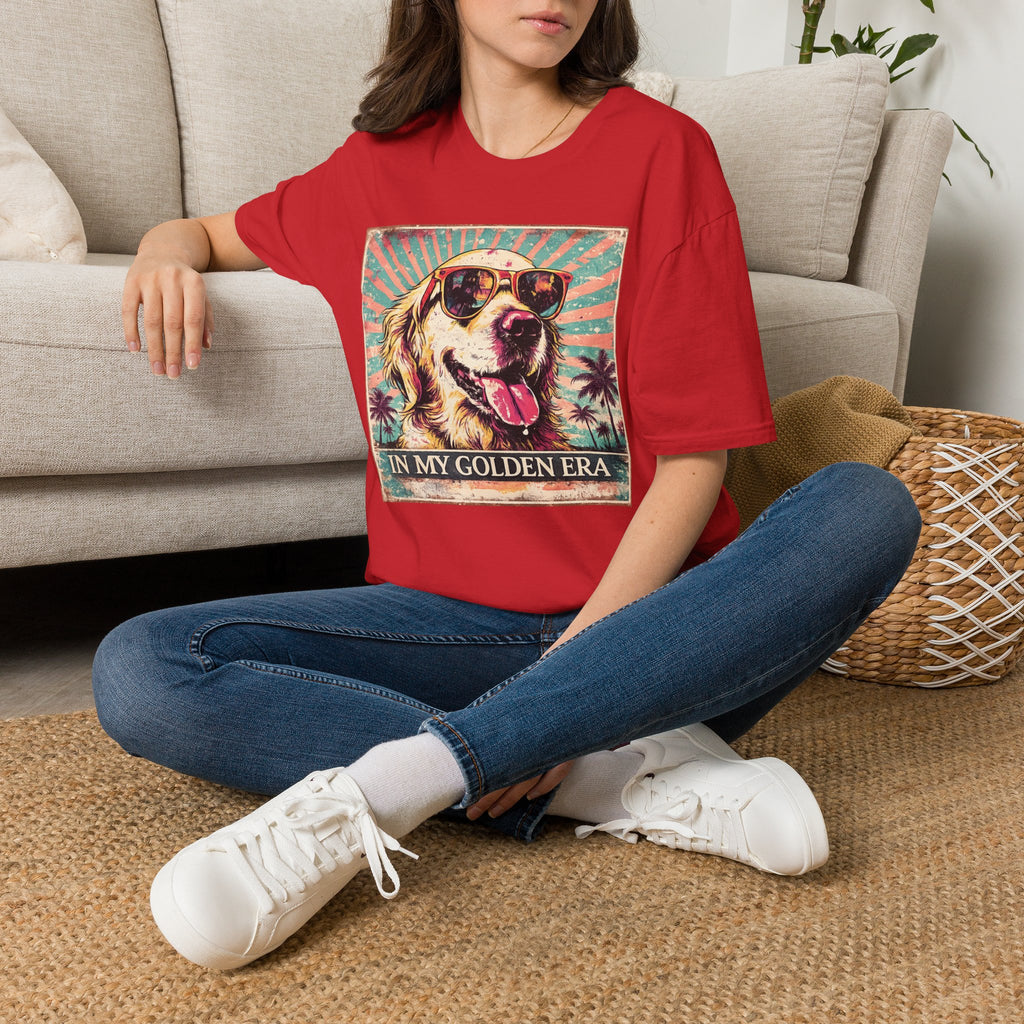 Golden Retriever Retro Tee — "In My Golden Era" Graphic T-Shirt